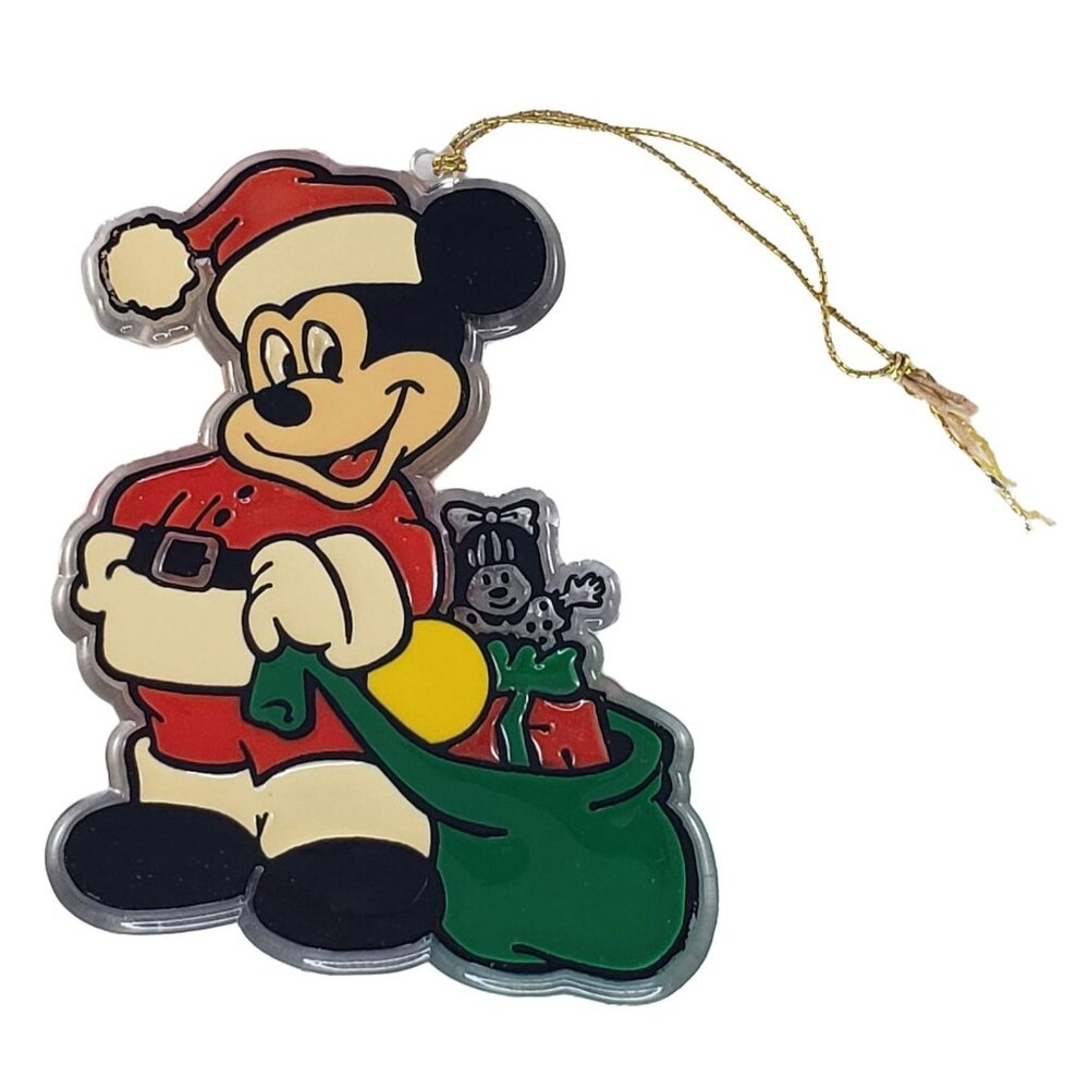 Vintage Disney Mickey Mouse Santa Ornament Monogram Products Inc.